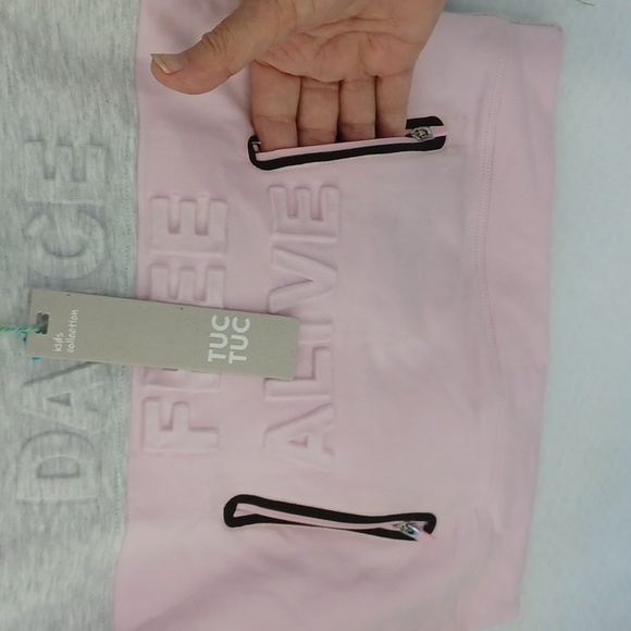 NWT TucTuc Int. Sweat Shirt in Pink/Grey, Size 4 - Picture 2 of 10